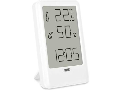 [90347541 1702340] ADE Wetterstation Thermo-Hygrometer 11 cm, Weiss