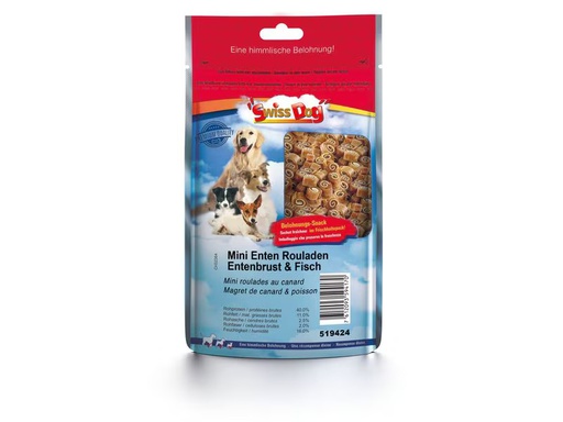 [90347596 1698058] SwissDog Kausnack Mini Enten Rouladen 100 g