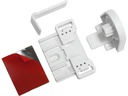 Gardinia Easyfix Klebe- und Klemmset Weiss