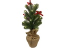 Dameco Weihnachtsbaum 10 LEDs, 45 cm, Grün/Braun