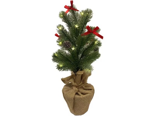 [90347777 1681628] Dameco Weihnachtsbaum 10 LEDs, 45 cm, Grün/Braun