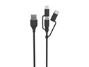 Ansmann USB-Ladekabel Micro, Lightning, Typ C, 120 cm