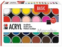 Marabu Acrylfarbe Basic Set 24 x 18 ml