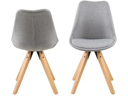 [90347965 1702450] AC Design Stuhl Dima 2 Stück, Hellgrau
