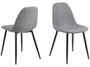 AC Design Stuhl Wilma 4 Stück, Hellgrau/Schwarz