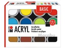 Marabu Acrylfarbe Basic Set 12 x 18 ml