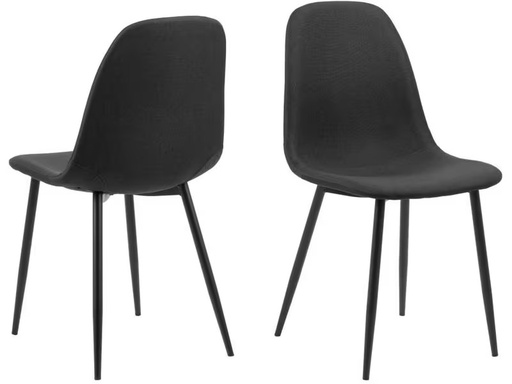 [90347983 1702451] AC Design Stuhl Celia 4 Stück, Schwarz