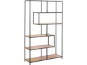 AC Design Regal Seaford 114 x 35 x 185 cm, Eiche/Schwarz