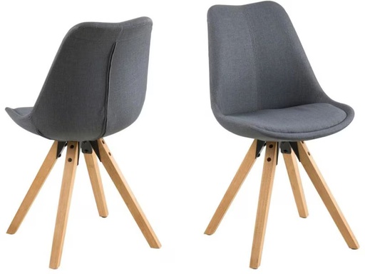[90348027 1702449] AC Design Stuhl Dima 2 Stück, Dunkelgrau