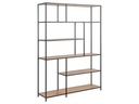 AC Design Regal Seaford 135 x 35 x 185 cm, Eiche/Schwarz