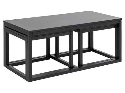 [90348082 1702460] AC Design Couchtisch Cornus 3-er Set, Schwarz