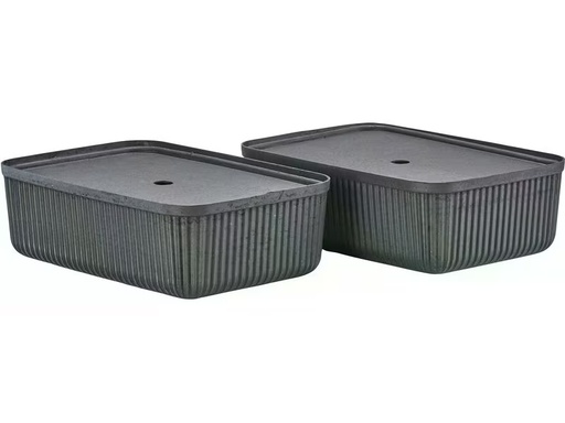 [90348421 1686629] Zone Denmark Aufbewahrungsbox Pulp L 2 Stück, Schwarz