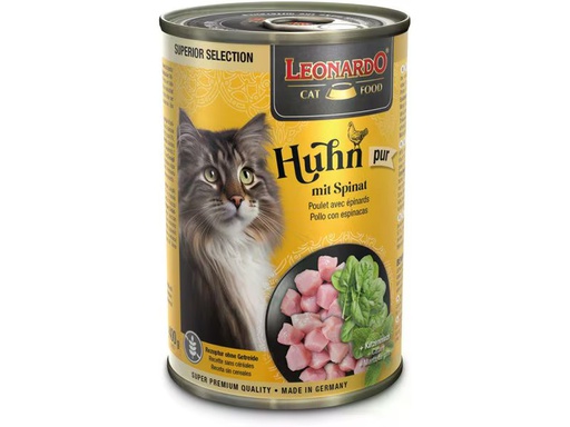 [90348715 1697226] Leonardo Cat Food Nassfutter Superior Selection Huhn, 400 g