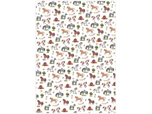 [90349364 1700506] Grätz Geschenkpapier Pferde 68 x 98 cm