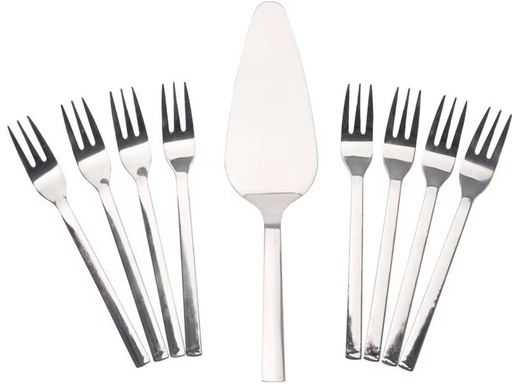 [90349458 1689691] FURBER Besteck-Set Kuchen 9-teilig, Silber