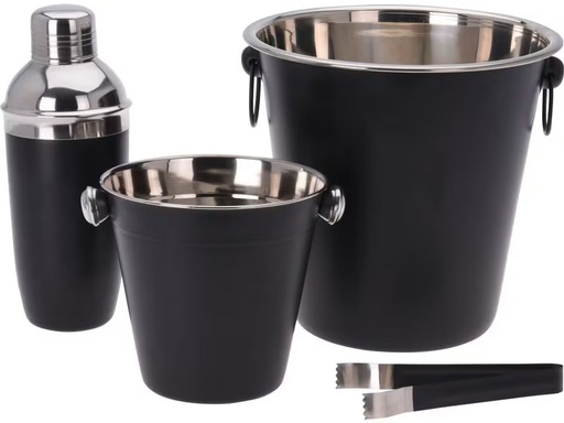 [90349512 1689687] FURBER Drink Mixer Set 4-teilig, Schwarz matt