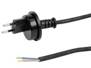 STEFFEN Anschlusskabel GdV 2x1 mm², 3 m, IP55 T11 / offen, Schwarz
