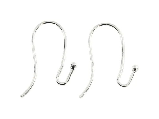 [90055161 871068] Creativ Company Ohrring 21 mm, Versilbert, 6 Stk.