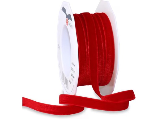 [90350308 1703373] Pattberg Geschenkband Samt 10 mm x 15 m, Rot