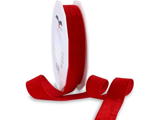 [90350325 1703377] Pattberg Geschenkband Samt 25 mm x 10 m, Rot