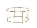 VASAGLE Couchtisch 84 x 45.5 cm, Gold