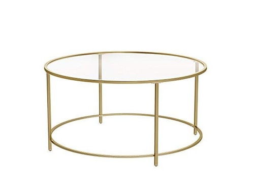 [90350327 1706253] VASAGLE Couchtisch 84 x 45.5 cm, Gold