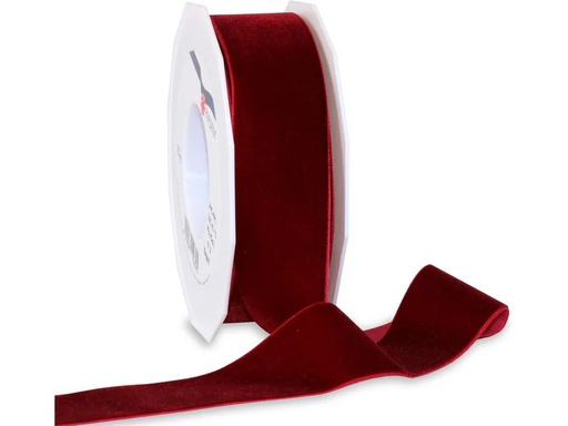 [90350332 1703382] Pattberg Geschenkband Samt 40 mm x 10 m, Bordeaux