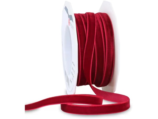 [90350346 1703374] Pattberg Geschenkband Samt 10 mm x 15 m, Bordeaux