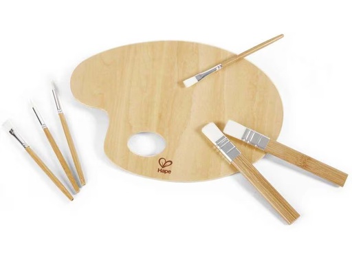 [90350358 1708329] Hape Malpaletten- und Pinsel-Set