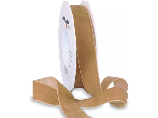 [90350380 1703379] Pattberg Geschenkband Samt 25 mm x 10 m, Ocker