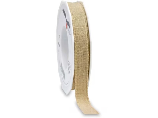 [90350389 1703391] Pattberg Textilband Leinen 15 mm x 15 m, Nature