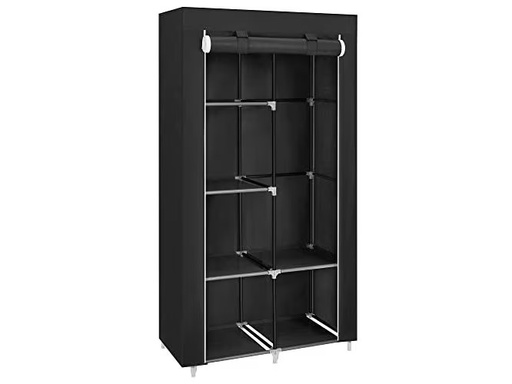 [90350505 1706245] Songmics Regal mit Rolltür 88 x 45 x 170 cm, Schwarz