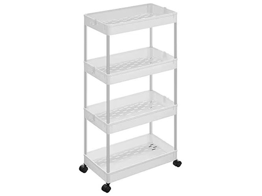 [90350529 1706236] Songmics Küchenwagen mit 4 Ablagen Weiss