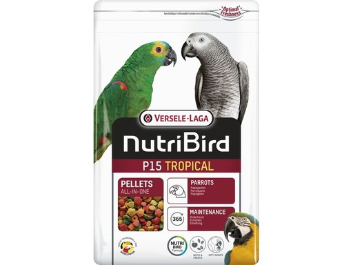 [90350612 1711107] Versele Laga Ziervogelfutter NutriBird P15 Tropical für Papageien, 1 kg