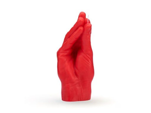 [90350694 1719548] Mandatus Kerze Italian Gesture Candle Hand, Rot