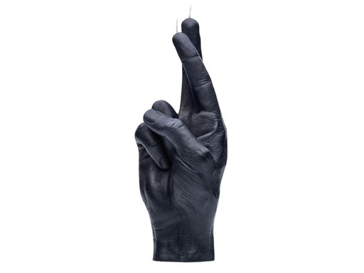 [90350711 1719500] Mandatus Kerze Crossed Fingers Candle Hand, Schwarz