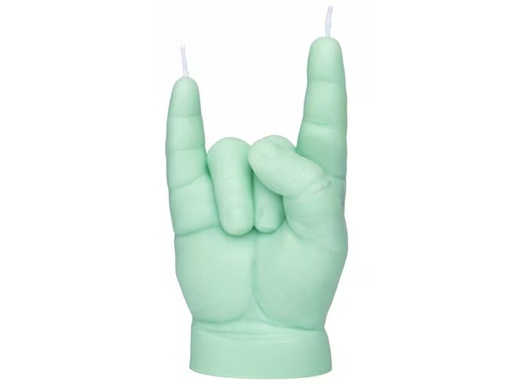 [90350716 1719544] Mandatus Kerze Baby You Rock Candle Hand, Grün