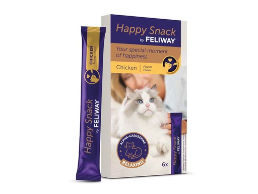 [90350724 1716805] Feliway Katzen-Snack Happy Snack Huhn, 6 x 15g