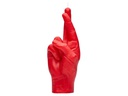 Mandatus Kerze Crossed Fingers Candle Hand, Rot