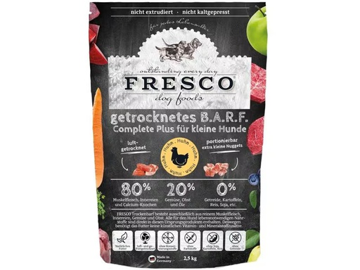 [90350757 1706023] FRESCO Trockenfutter Complete Plus Mini Huhn, 2.5 kg