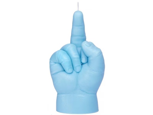 [90350774 1719534] Mandatus Kerze Baby F*ck You Candle Hand, Blau