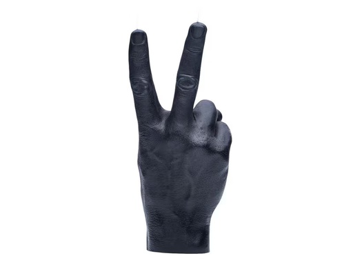 [90350784 1719524] Mandatus Kerze Victory Candle Hand, Schwarz