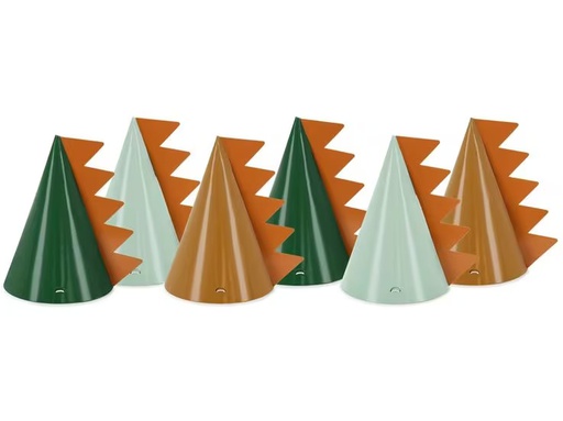 [90350800 1706063] Partydeco Partyhüte Dinosaurier 14 cm, 6 Stück
