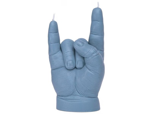 [90350849 1719543] Mandatus Kerze Baby You Rock Candle Hand, Grau
