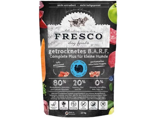 [90350881 1706029] FRESCO Trockenfutter Complete Plus Mini Pute, 2.5 kg