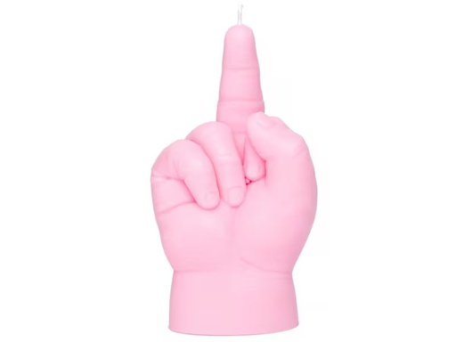 [90350903 1719537] Mandatus Kerze Baby F*ck You Candle Hand, Rosa