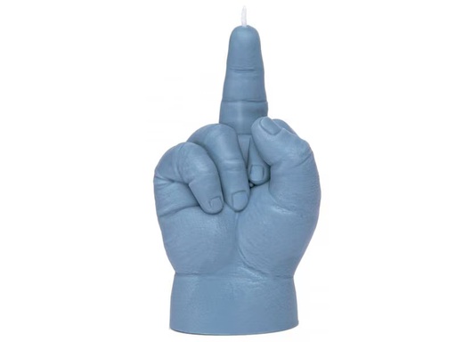 [90350936 1719535] Mandatus Kerze Baby F*ck You Candle Hand, Grau