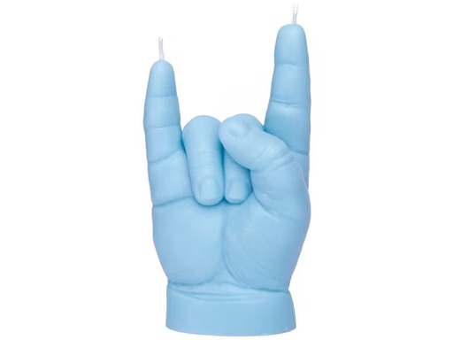 [90350956 1719542] Mandatus Kerze Baby You Rock Candle Hand, Blau