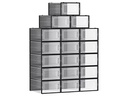 Songmics Schuhorganizer stapelbar 18-er Set, Schwarz