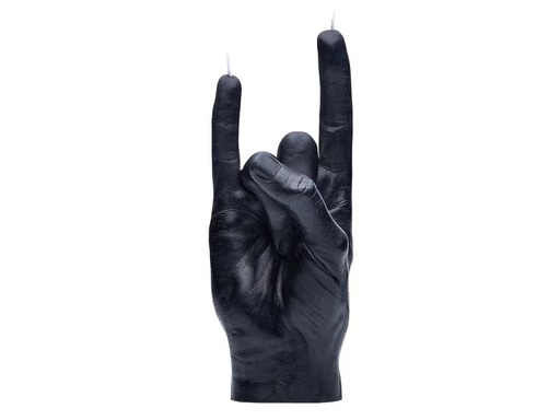 [90350971 1719529] Mandatus Kerze You Rock Candle Hand, Schwarz